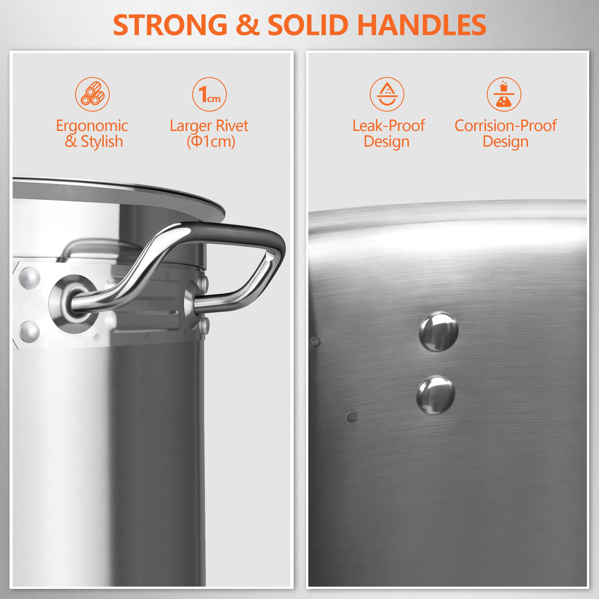 40 Quart Stainless Steel Stock Pot with Lid G33224