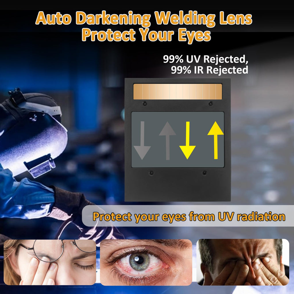 Auto Darkening Welding Lens 5.24" x 4.49" x 0.39" Shade 4/5-13 True Color W31115