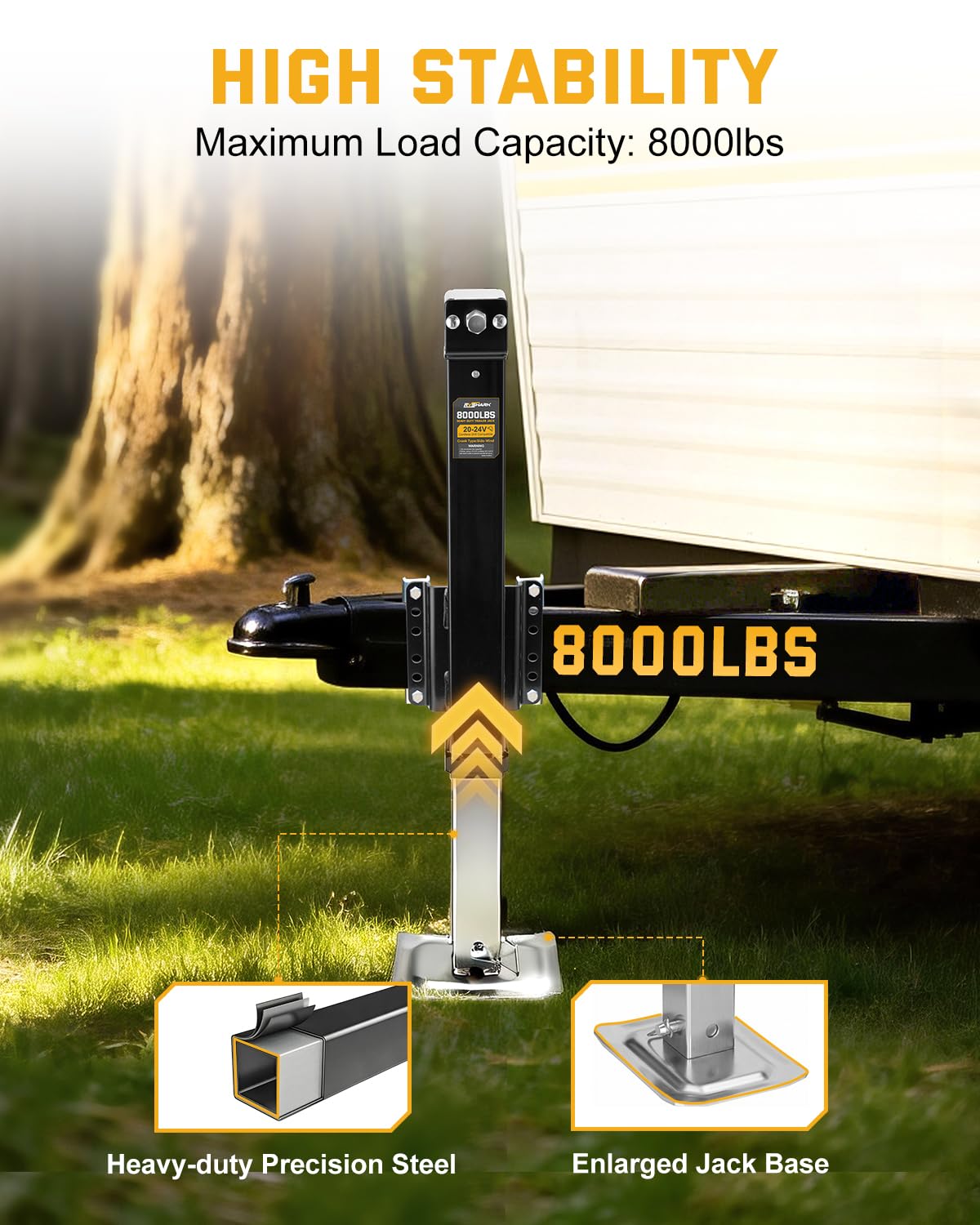 8000 lbs A-Frame Trailer Jack E9419