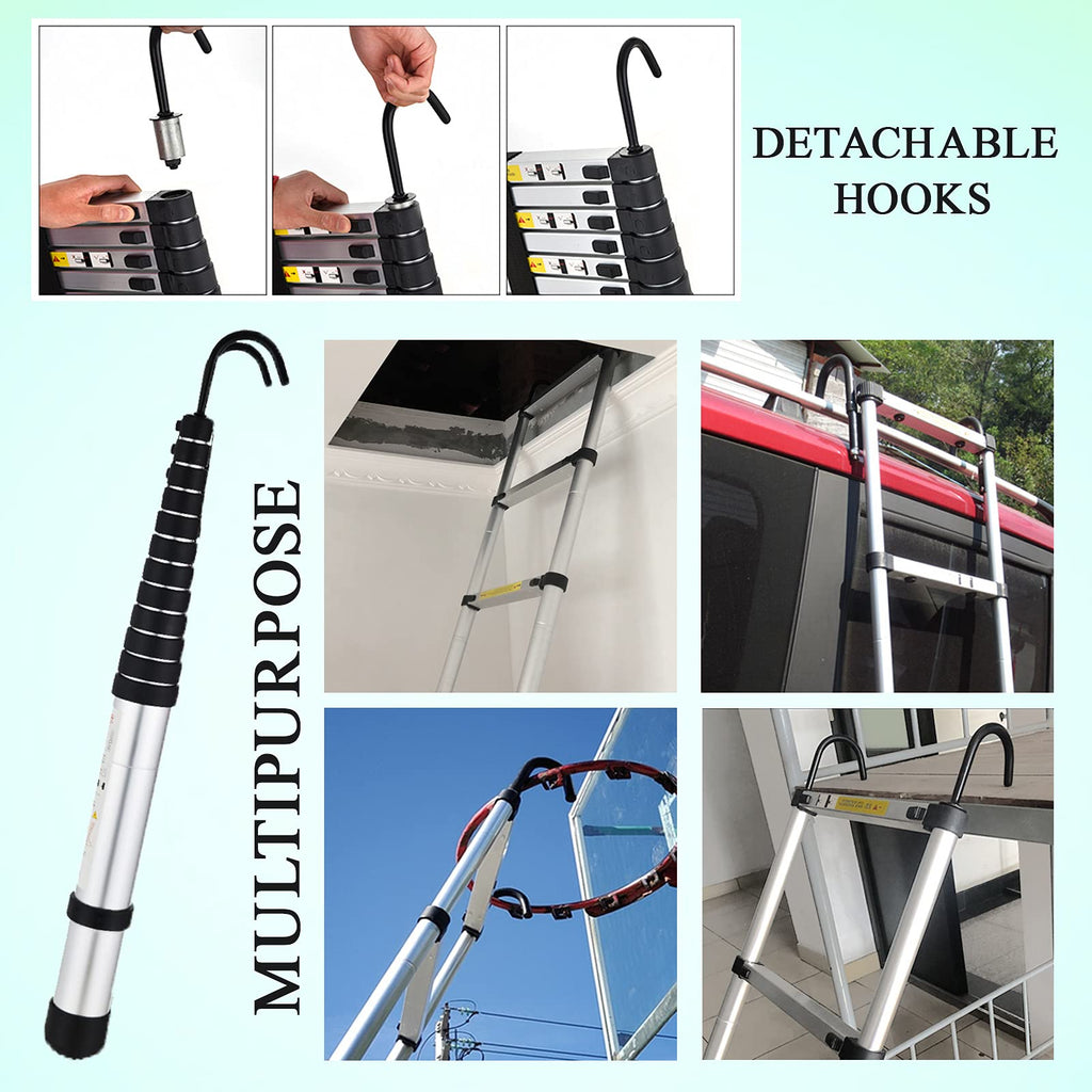 Collapsible Telescoping Ladder 20.5FT Aluminum Lightweight 330LB Capacity V7266