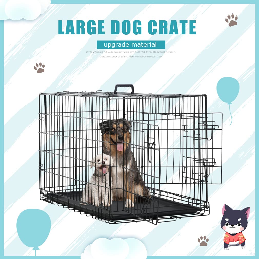 Black Metal Dog Crate E134