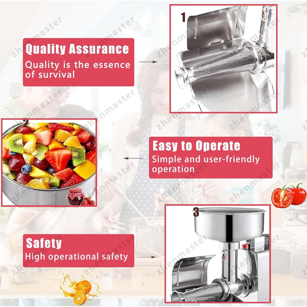 450W Stainless Steel Electric Tomato Strainer L227