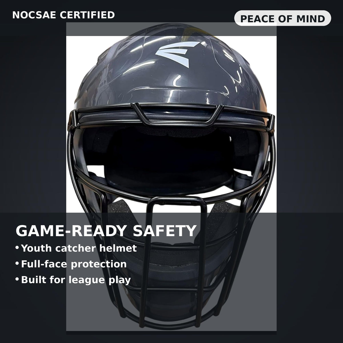 Black Youth Catcher's Set with Helmet, Chest Protector & Leg Guards R795