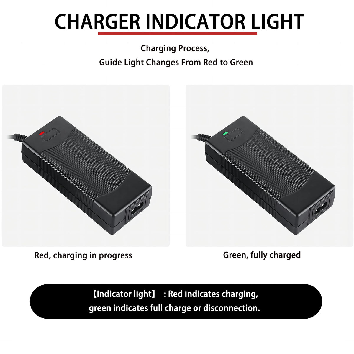 42V 2A Electric Scooter Battery Charger with XLR RCA & DC Plugs D5446