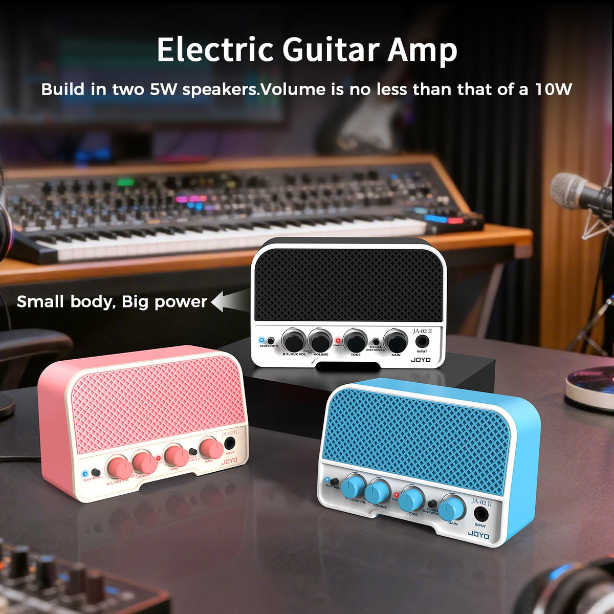 5W Portable Electric Guitar Practice Amplifier with Bluetooth T8558