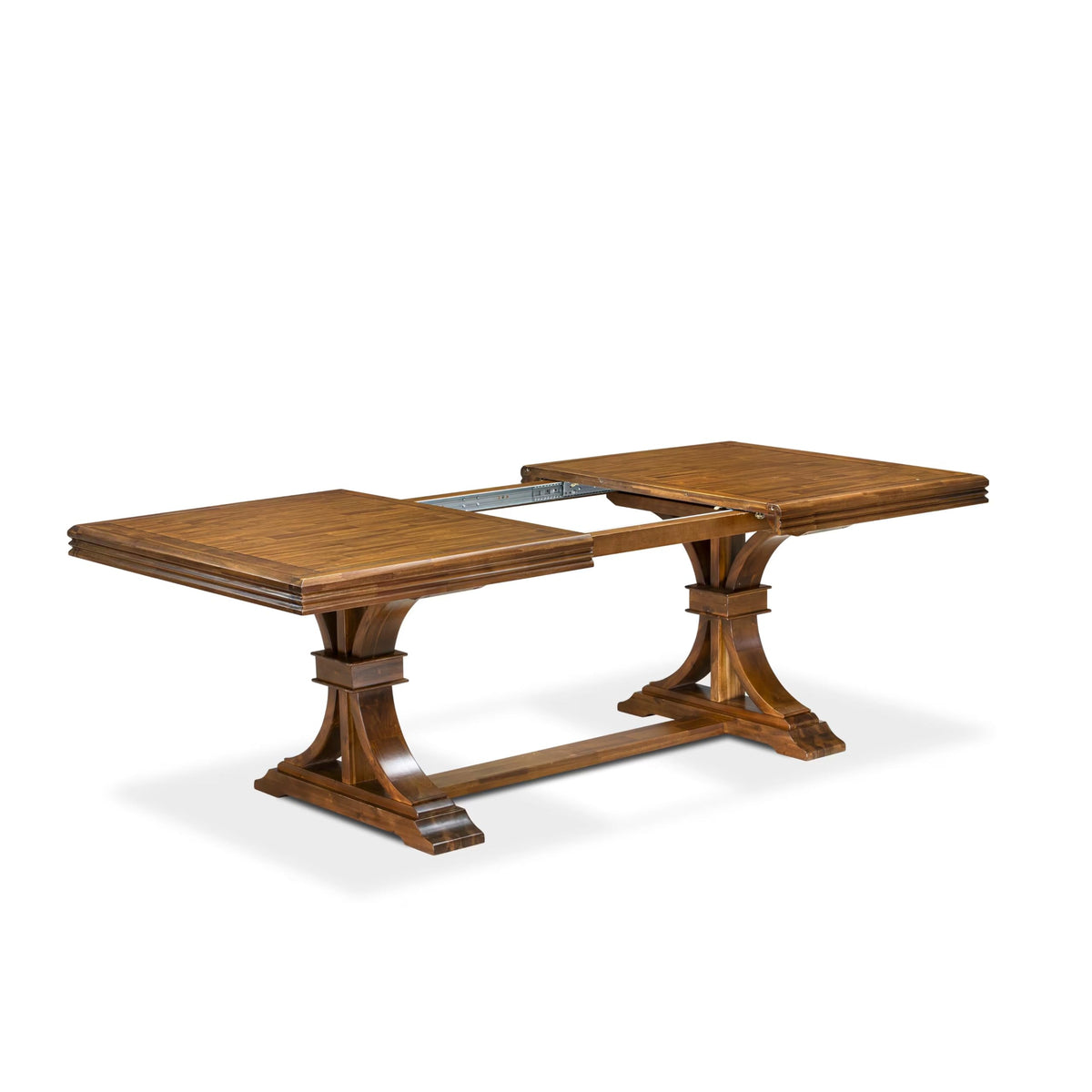 9-piece Dining Table Set with 8 Light Tan Linen Fabric Chairs A49194