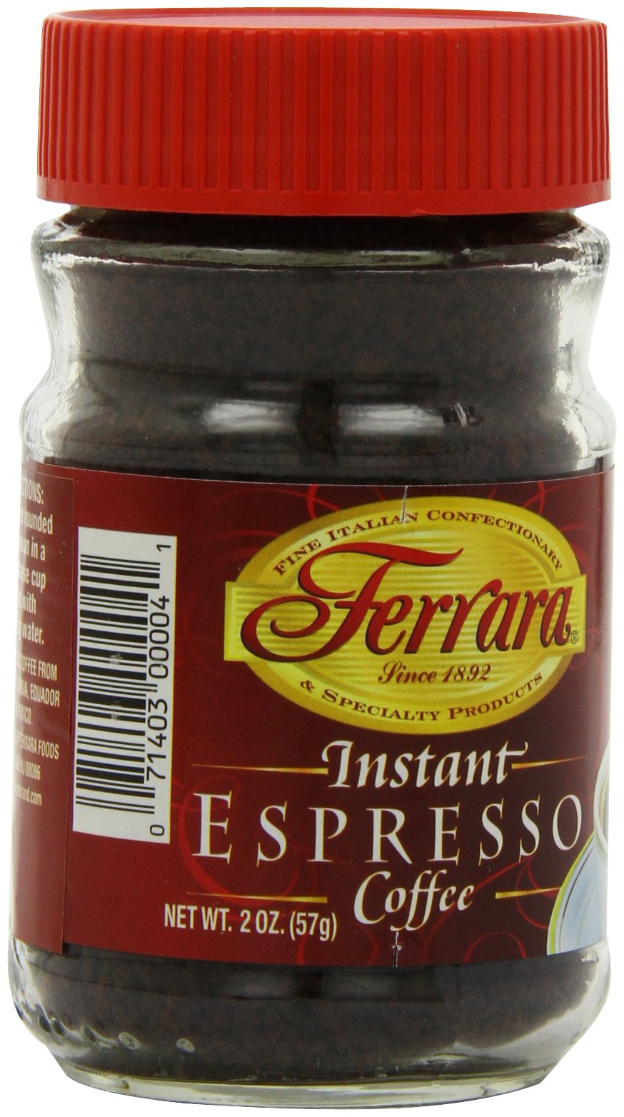Instant Espresso Coffee 2 oz Glass Jars Pack of 6 E5637