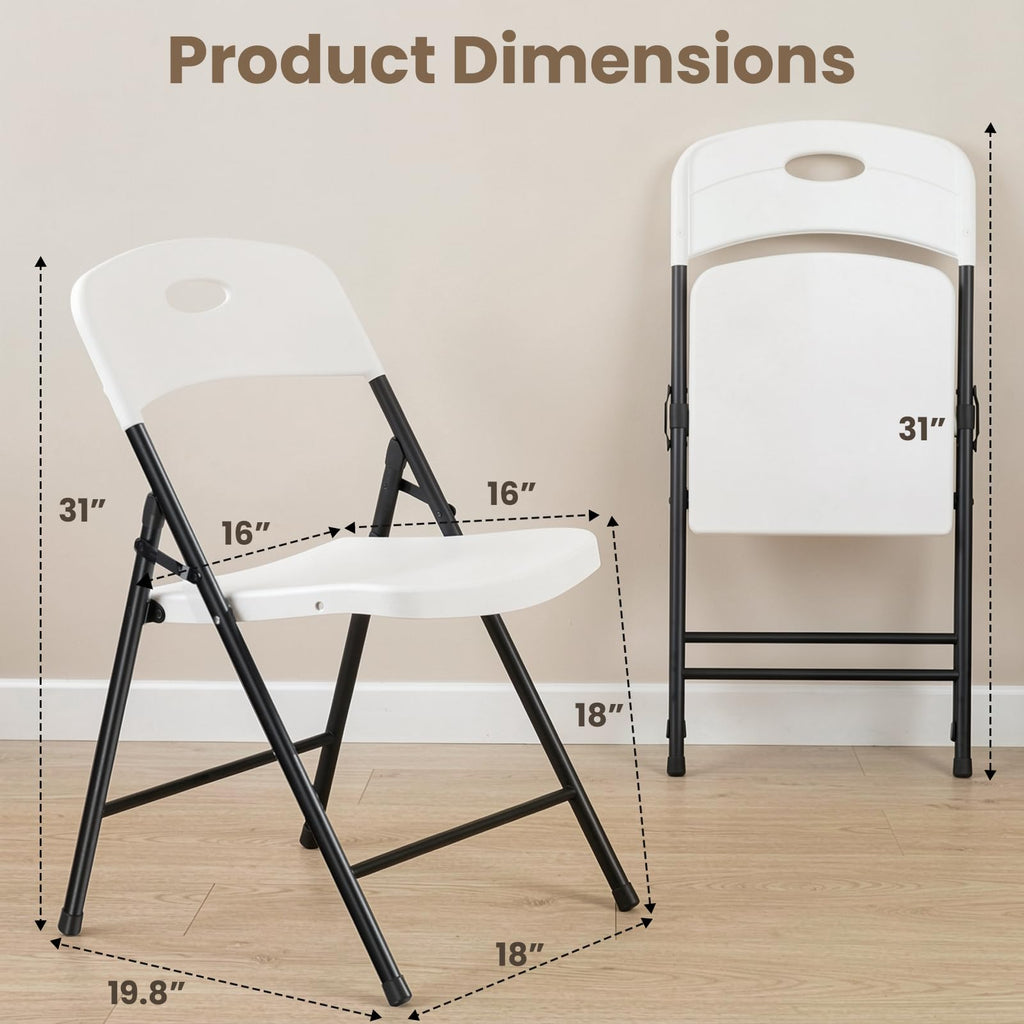 White 6 Pack Heavy Duty Folding Chairs Q473908