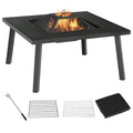 34-Inch Wood Burning Fire Pit with Grill U855