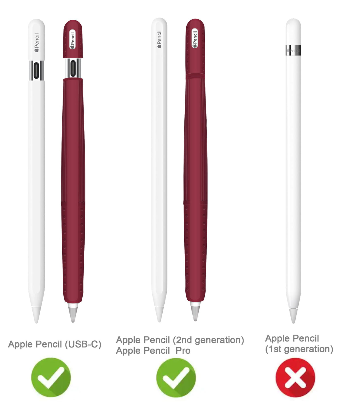 Brown Protective Cover Case Skin for Apple Pencil V820
