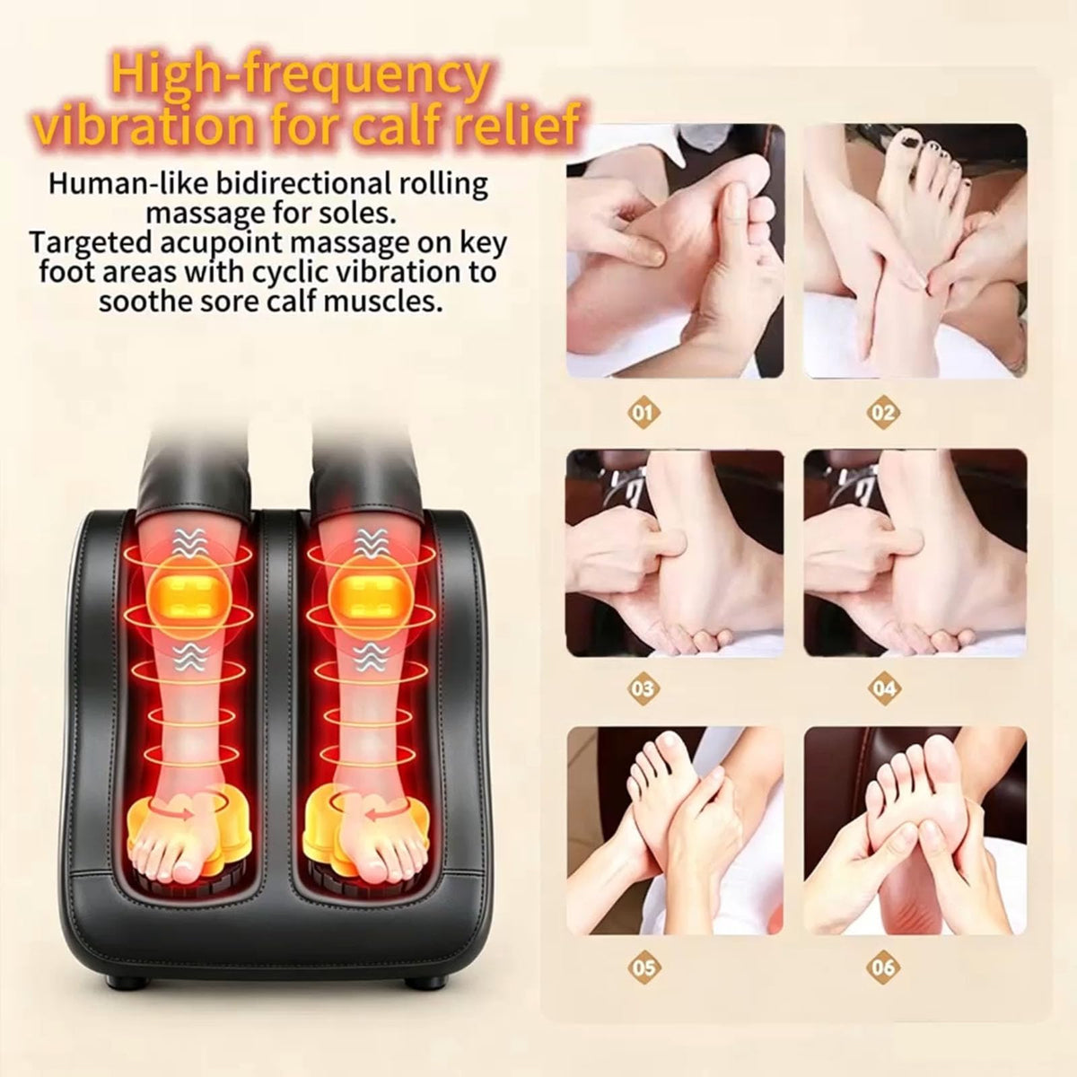 16D Electric Shiatsu Full Body Massage Mat with Foot Massager R58057