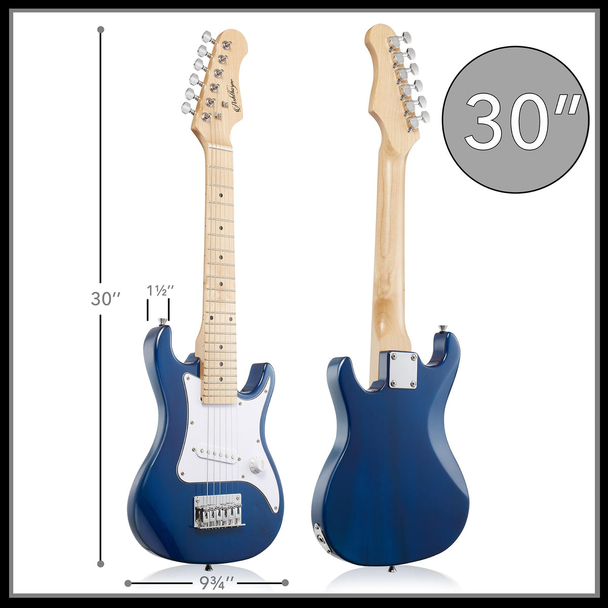 30-inch Kids Electric Guitar Beginner Kit with Amplifier, Blue H689079