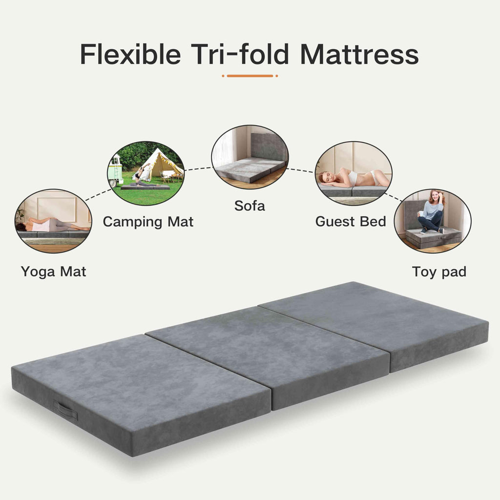4 Inch Twin Tri-Fold Mattress Topper C14485