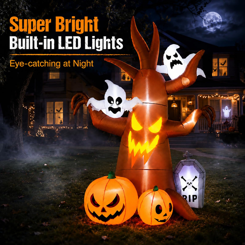 8FT Inflatable Ghost Tree Decoration D549