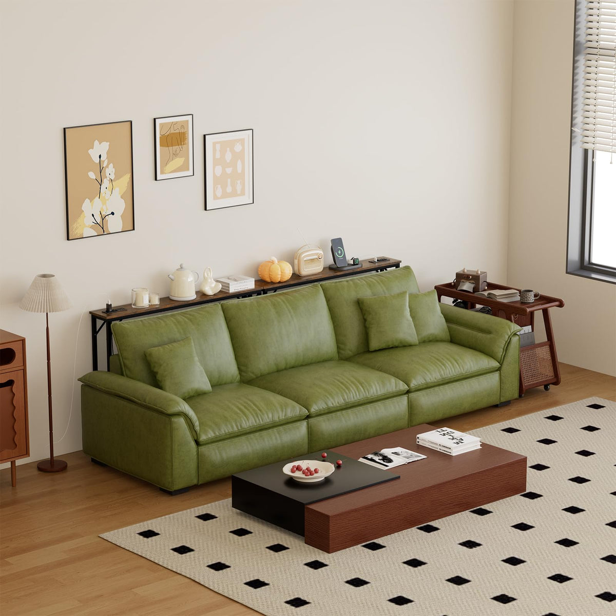 5.9" Narrow Console Table with Outlet Metal Frame E6234