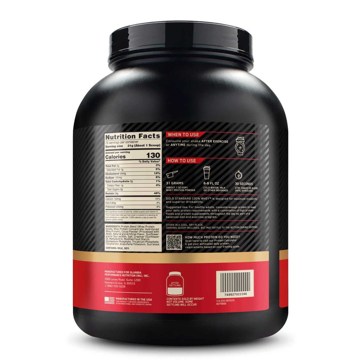 Whey Protein Powder Chocolate Malt 5 LB E556305