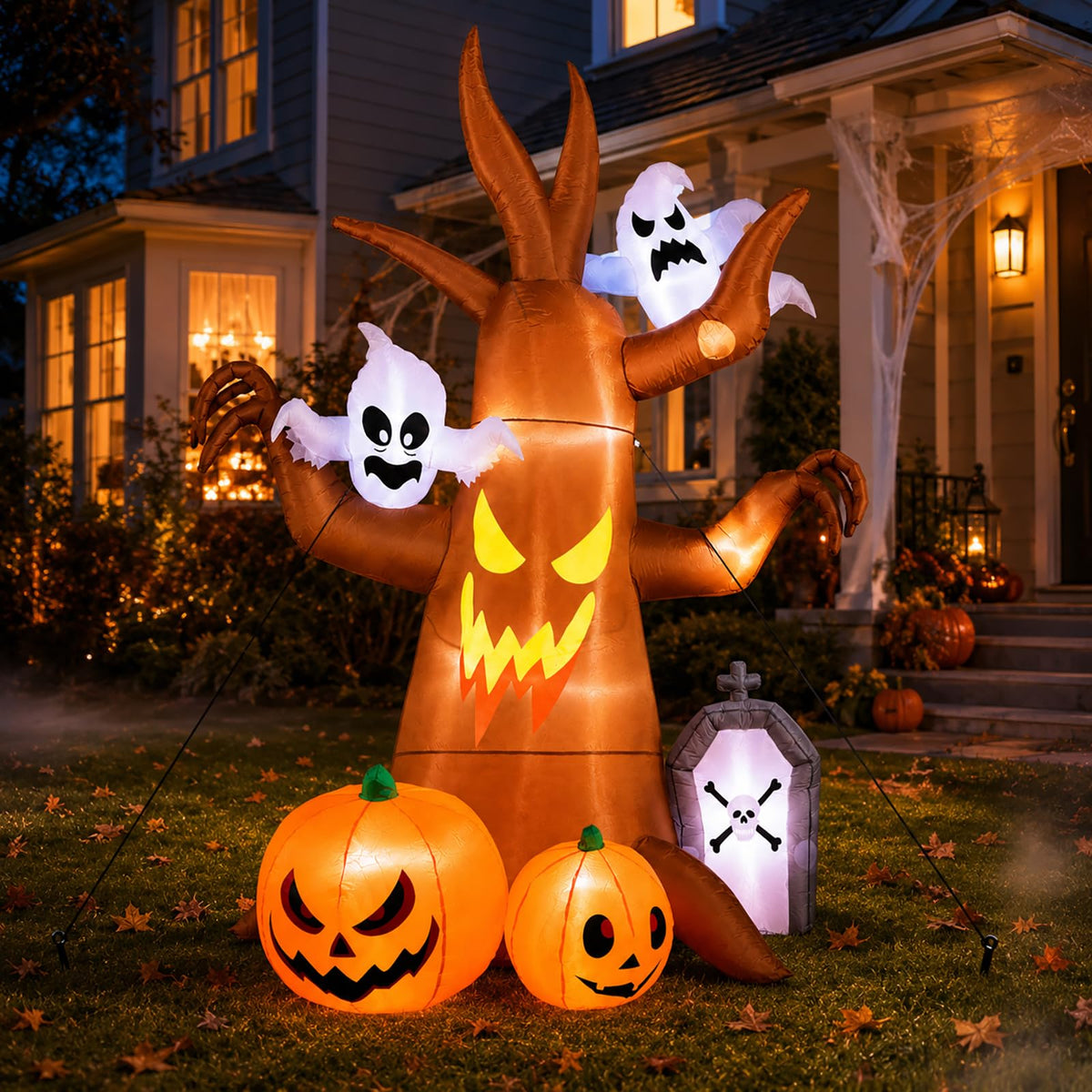 8FT Inflatable Ghost Tree Decoration D549