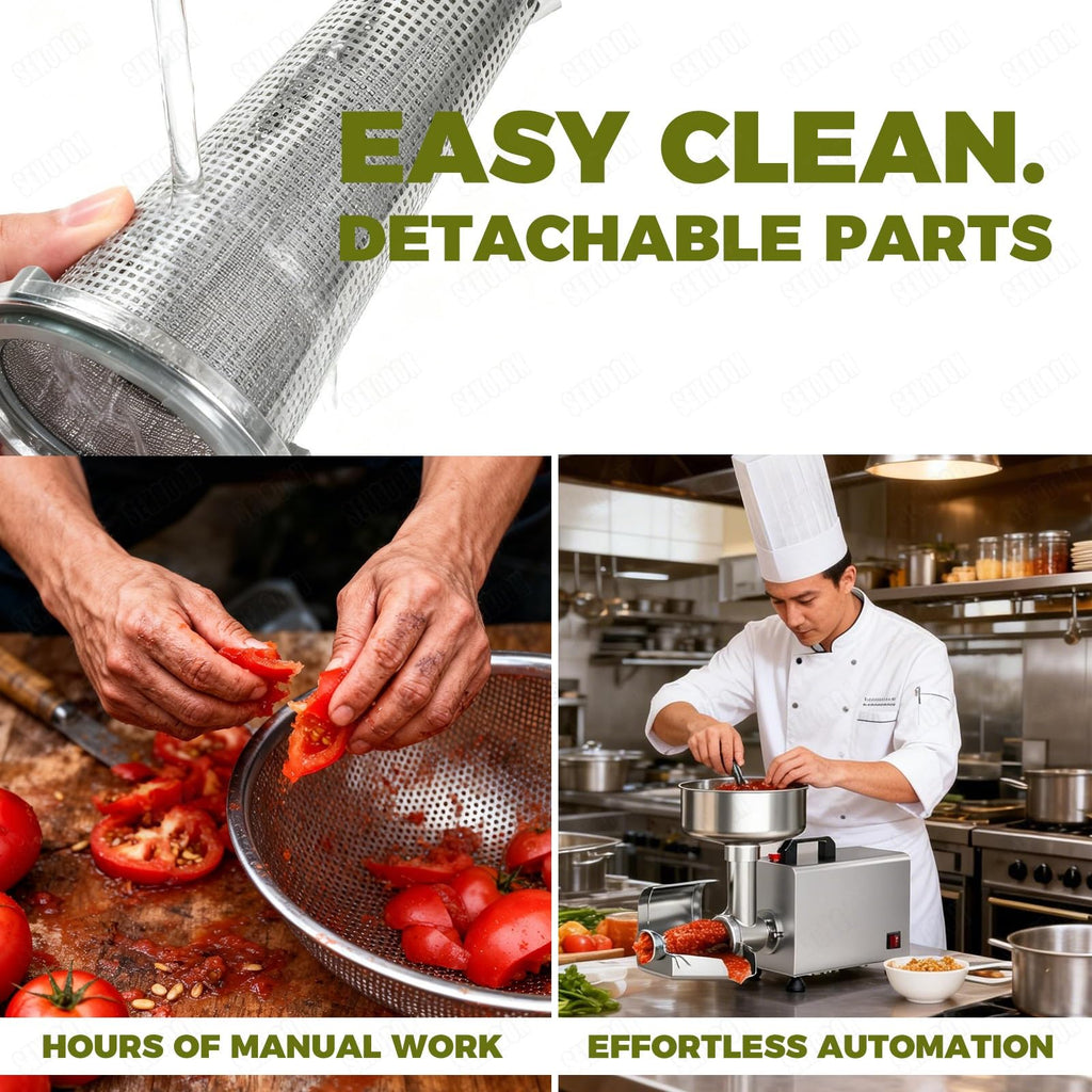450W Metal Tomato Sauce Maker 8.5in Food-Grade Stainless Steel K888