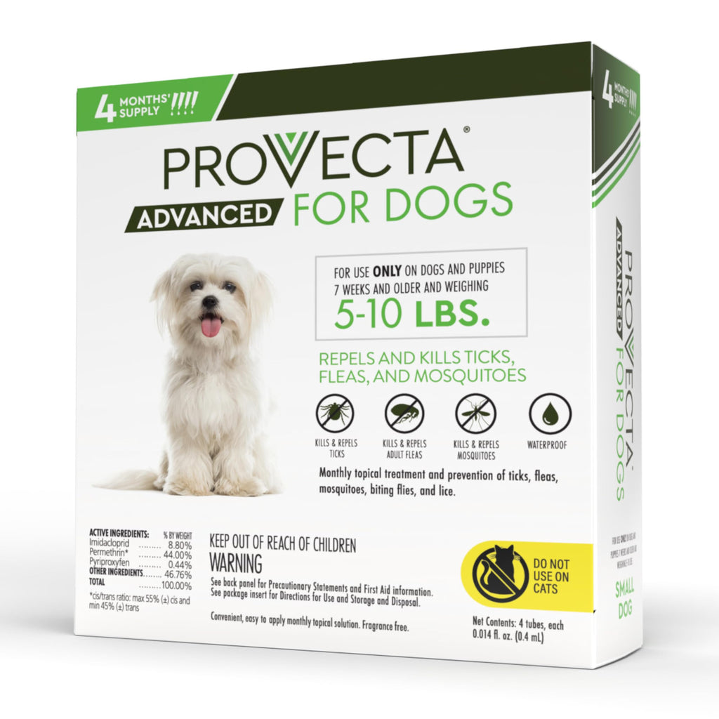 Flea & Tick for Small Dogs 5-10 lbs, 4-Month Supply T195