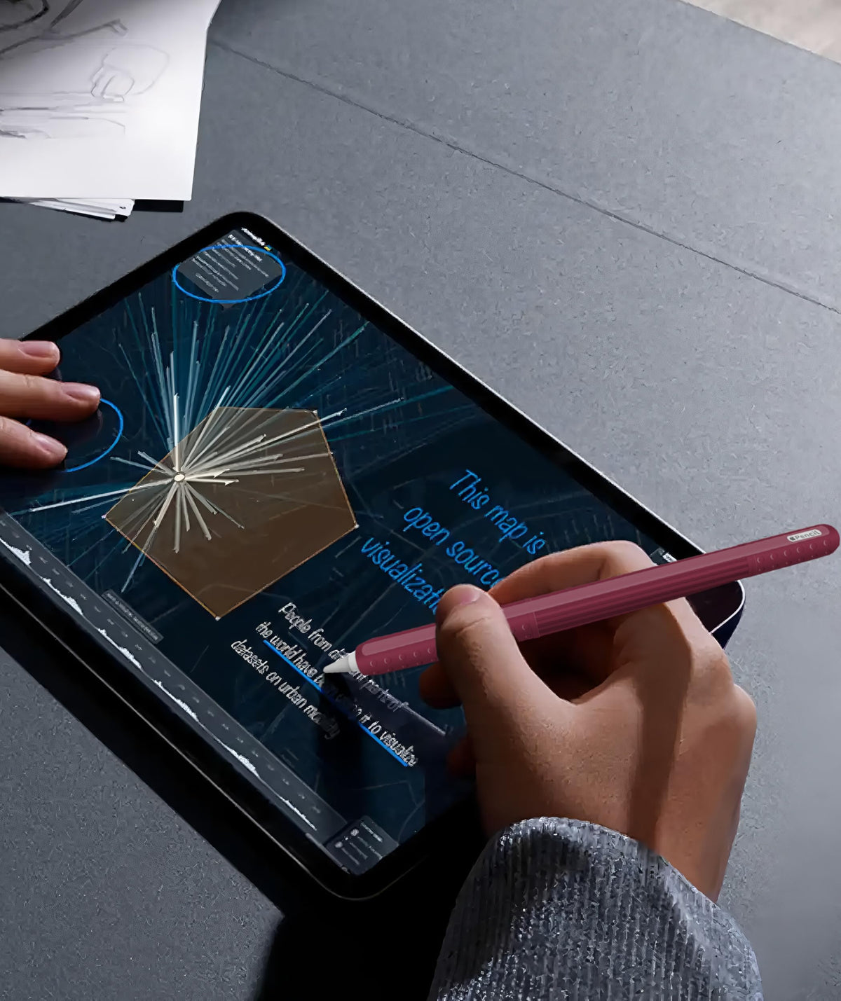 Brown Protective Cover Case Skin for Apple Pencil V820