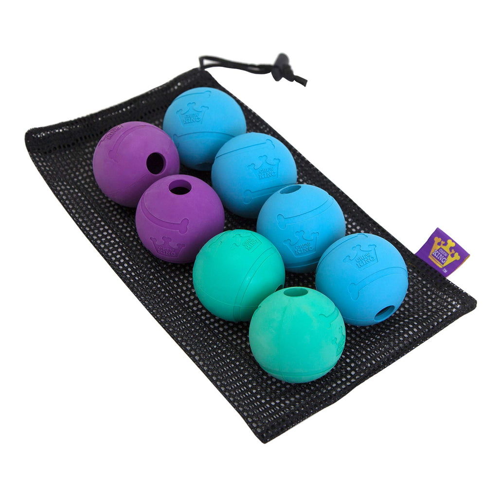 Extremely Durable Natural Rubber Toy 2.5 inch, 8-pack V44132