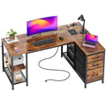 47.2'' L Shaped Office Desk with 3 Drawers N793447
