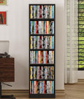 6 Tier Black Adjustable Media Shelf D157274