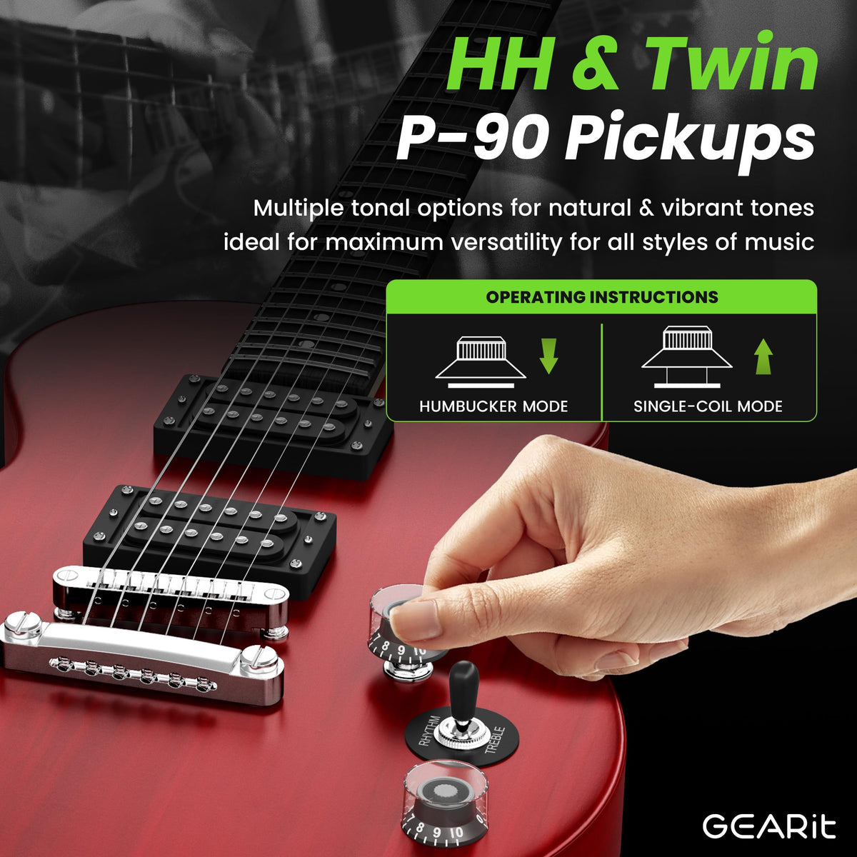 39 Inch Full Size Electric Guitar Bundle with Amplifier P570