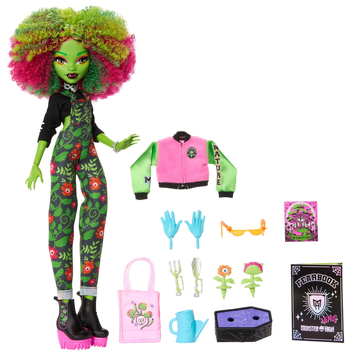 Monster High Venus McFlytrap Fearbook Doll with Accessory Set I77225