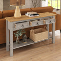 Solid Wood Console Table with 3 Drawers C223947
