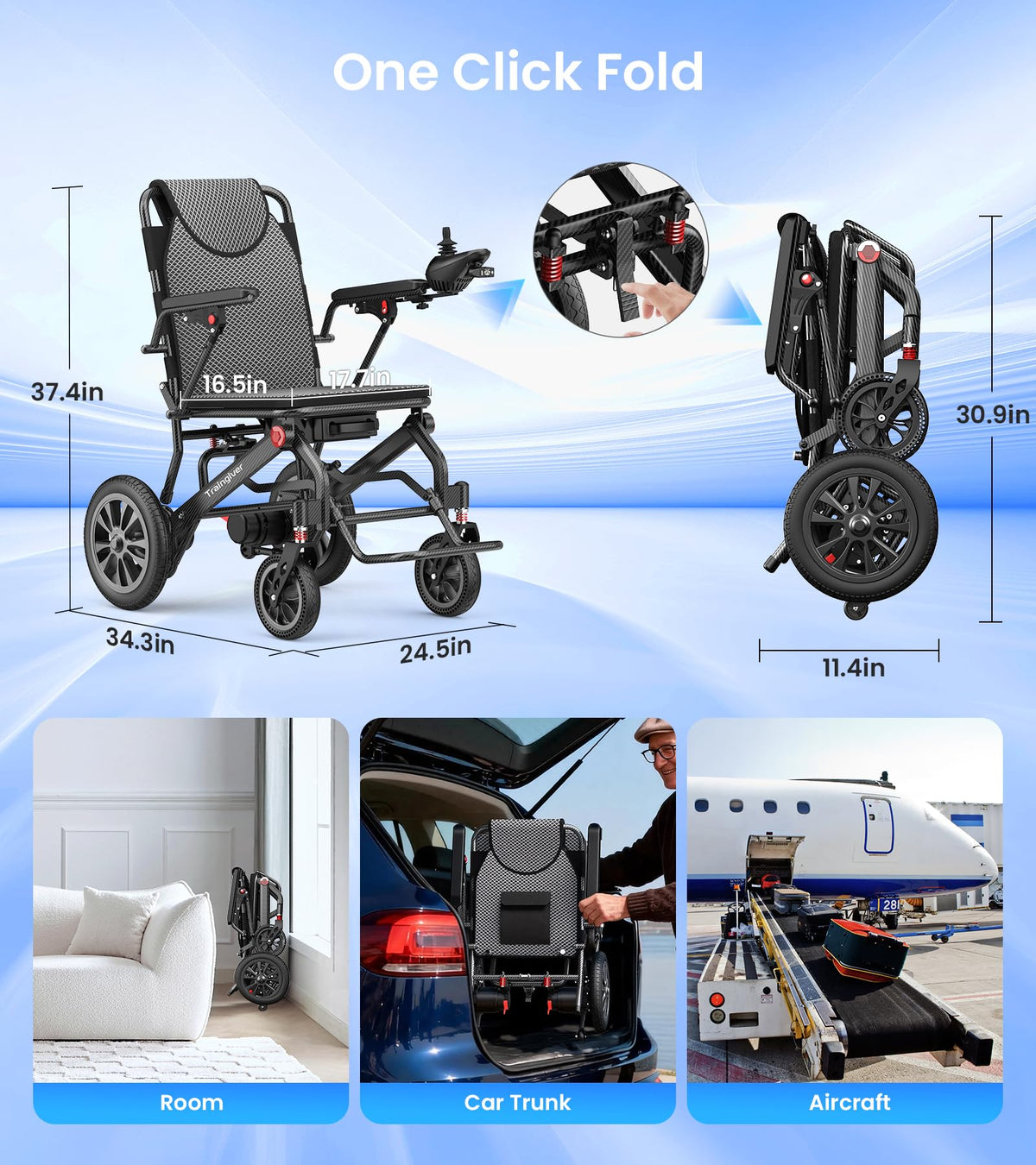 Lightweight Electric Wheelchair L50760