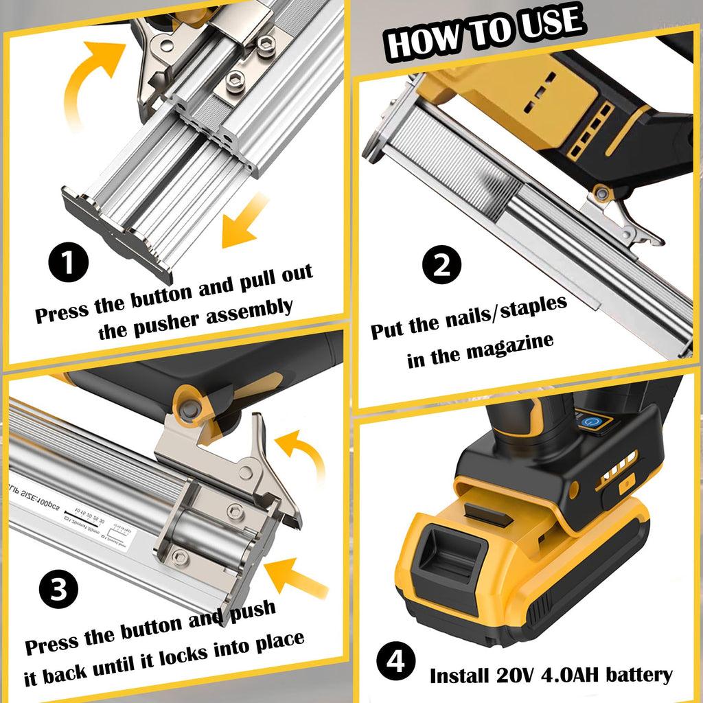 18 Gauge 2 in 1 Cordless Brad Nailer Staple Gun I410852