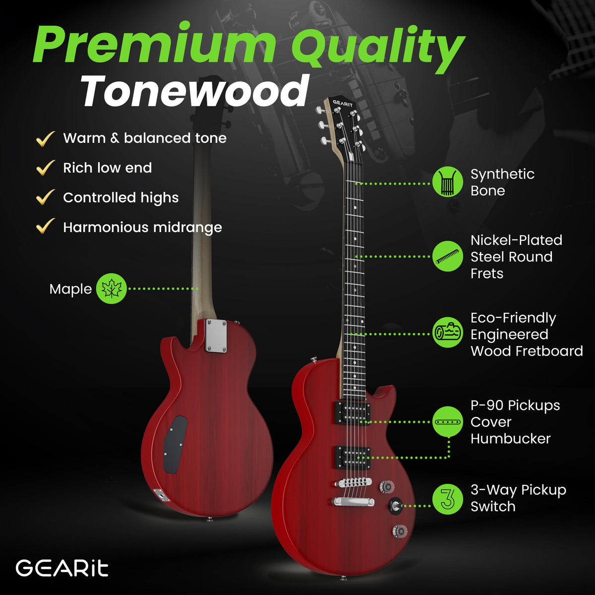 39 Inch Full Size Electric Guitar Bundle with Amplifier P570