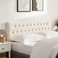 Beige Queen Size Tufted Headboard K883262