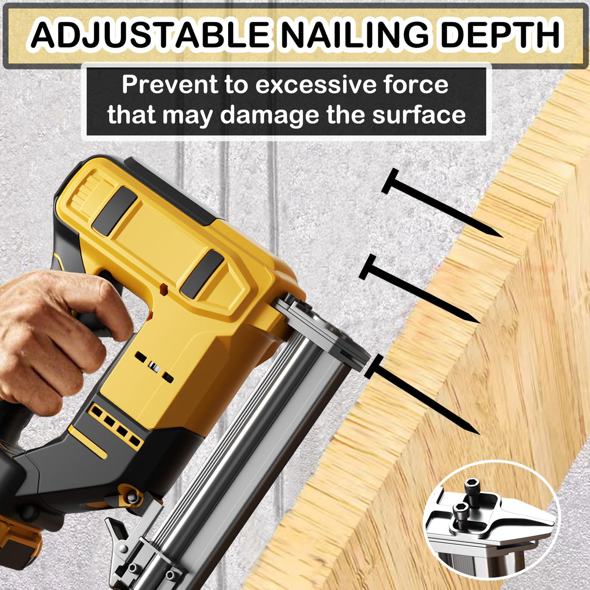18 Gauge 2 in 1 Cordless Brad Nailer Staple Gun I410852