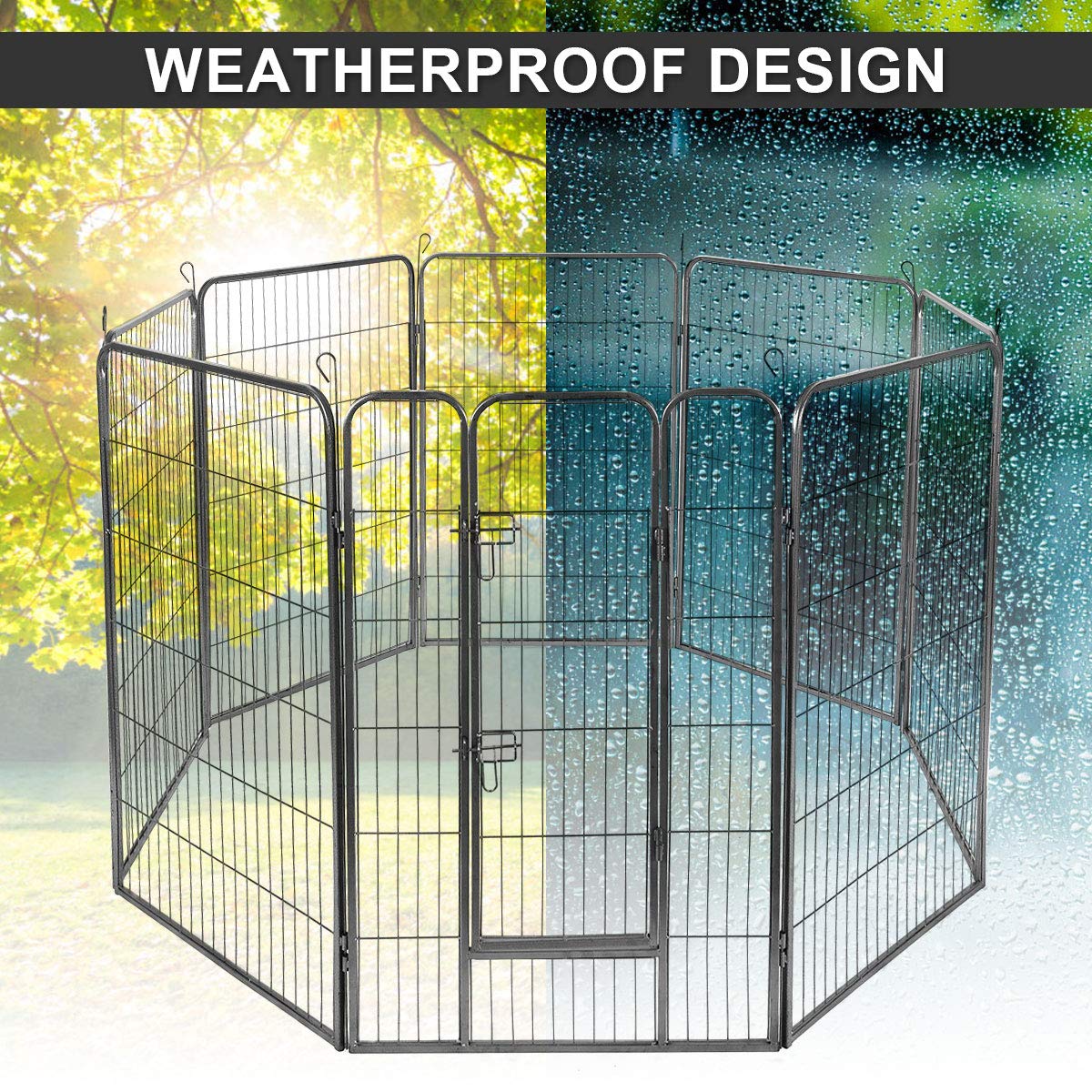 48 inch 8 Panel Metal Dog Playpen I94609