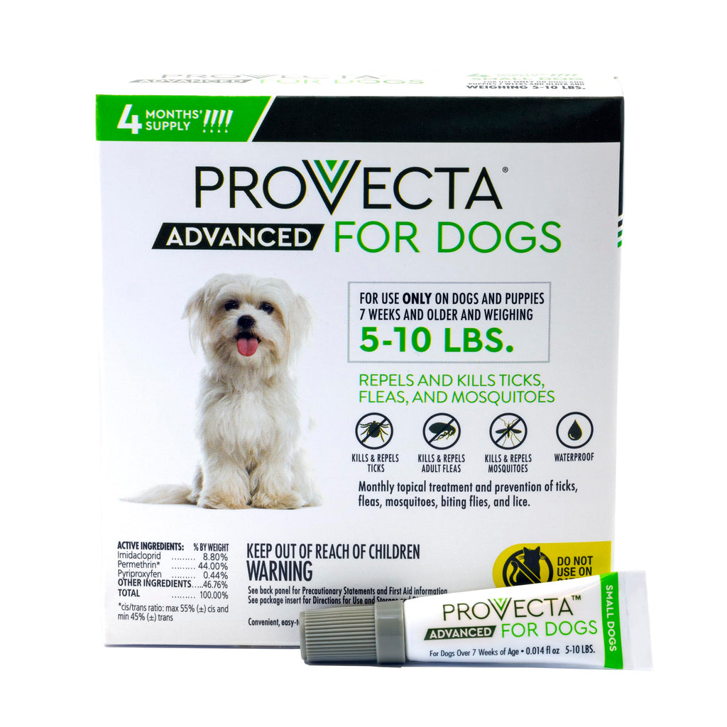 Flea & Tick for Small Dogs 5-10 lbs, 4-Month Supply T195