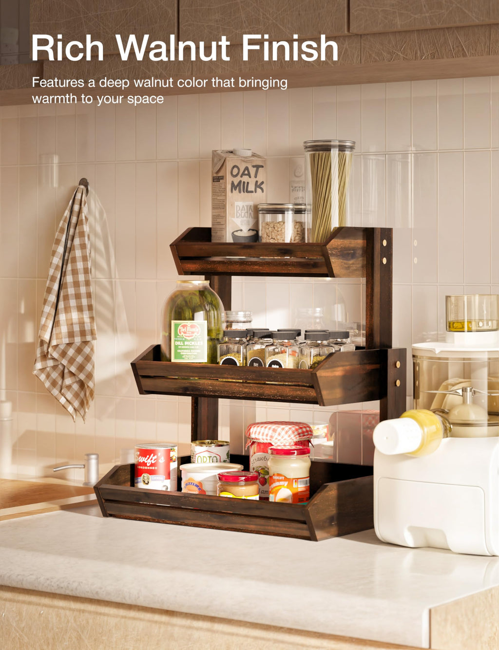 Acacia 3 Tier Fruit Basket L380490