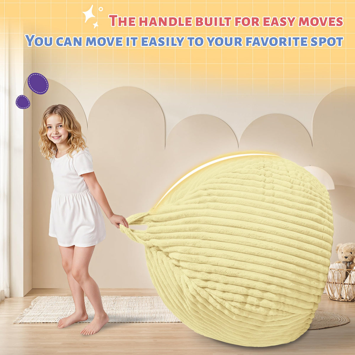 2FT Memory Foam Bean Bag Chair R510