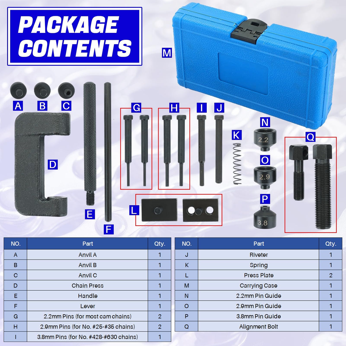 Motorcycle Chain Breaker Tool Kit Z81008