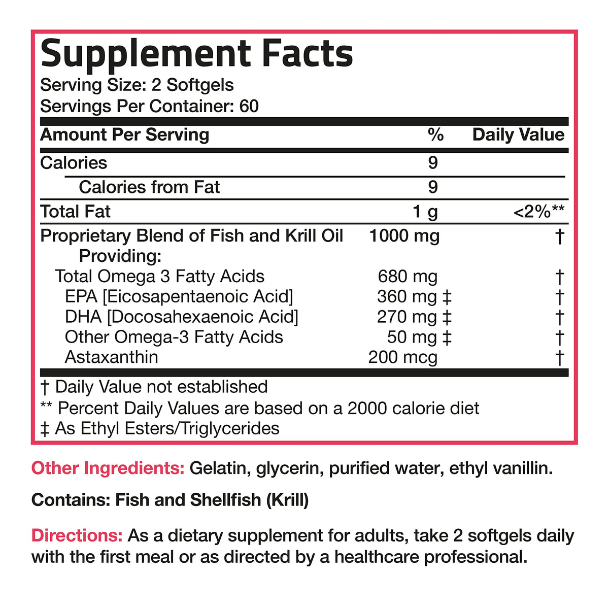 Omega-3 Fish + Krill Oil 1000 mg Softgels R5025