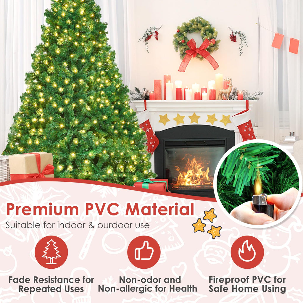 8ft Prelit Artificial Christmas Tree with 430 Warm White LED Lights U65382
