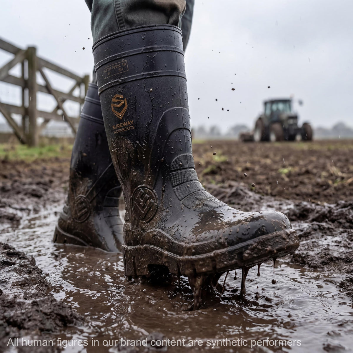 PVC Waterproof Knee-High Work Boots M883