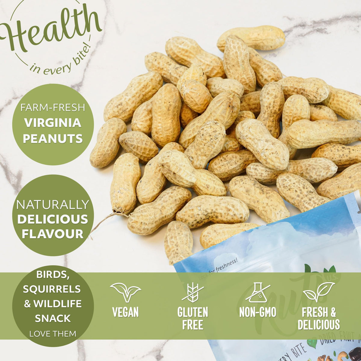Whole In Shell Unsalted Peanuts 2 LBS G487154