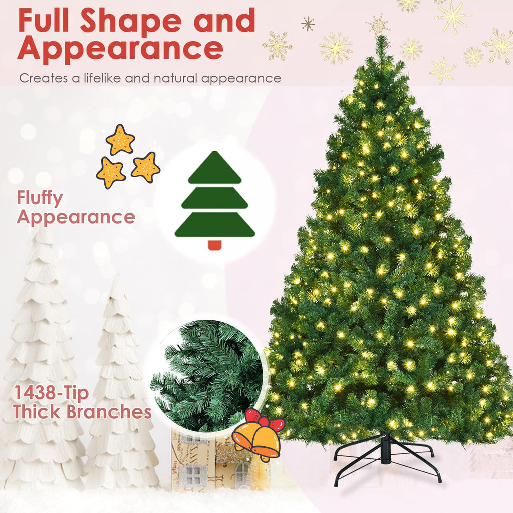 8ft Prelit Artificial Christmas Tree with 430 Warm White LED Lights U65382