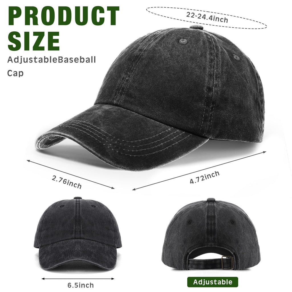 30 Pack Washed Denim Distressed Adjustable Cotton Baseball Cap O39832