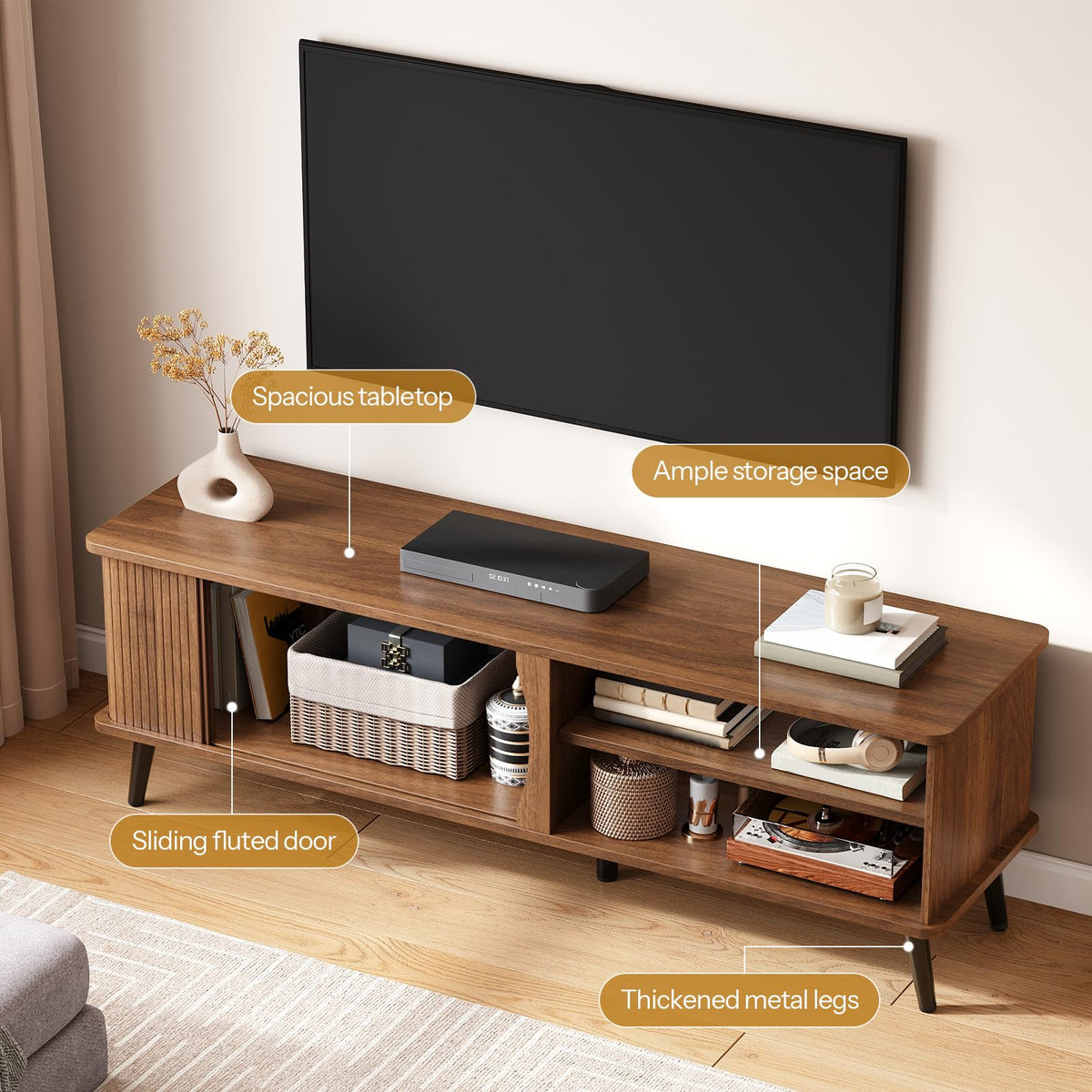 Mid Century Modern TV Stand with Storage Z5762