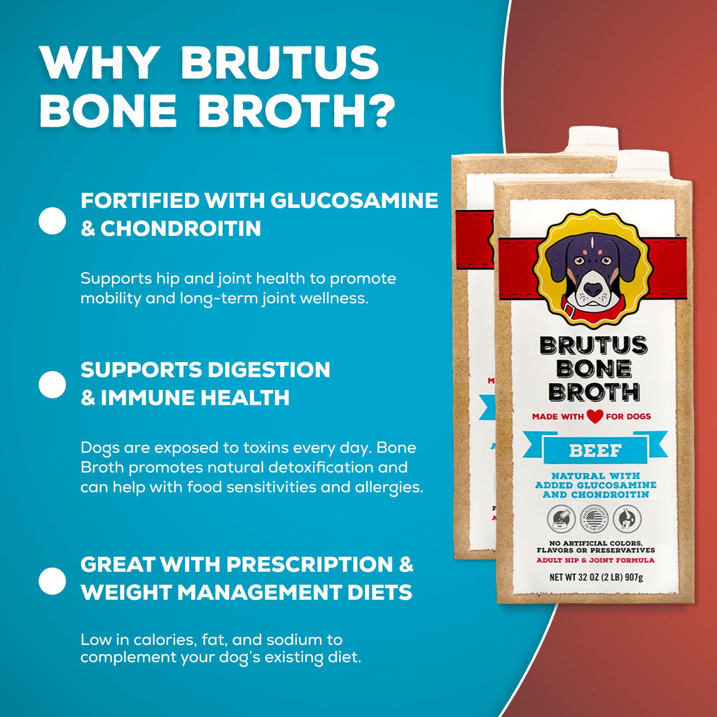 Instant Bone Broth Dog Food Topper Beef Flavor Pack of 2 J83267