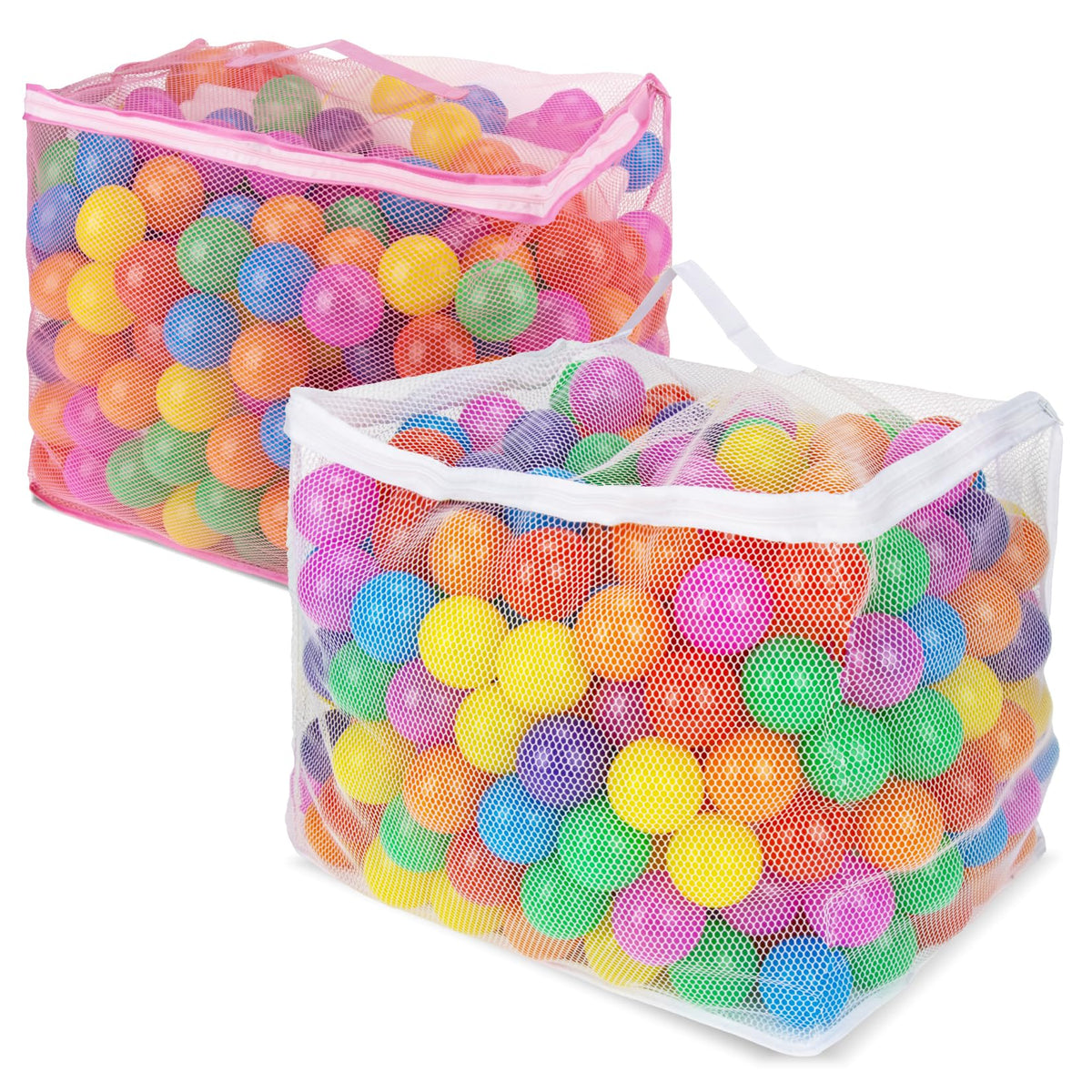 2 PCS Mesh Storage Bags with Zipper K4166