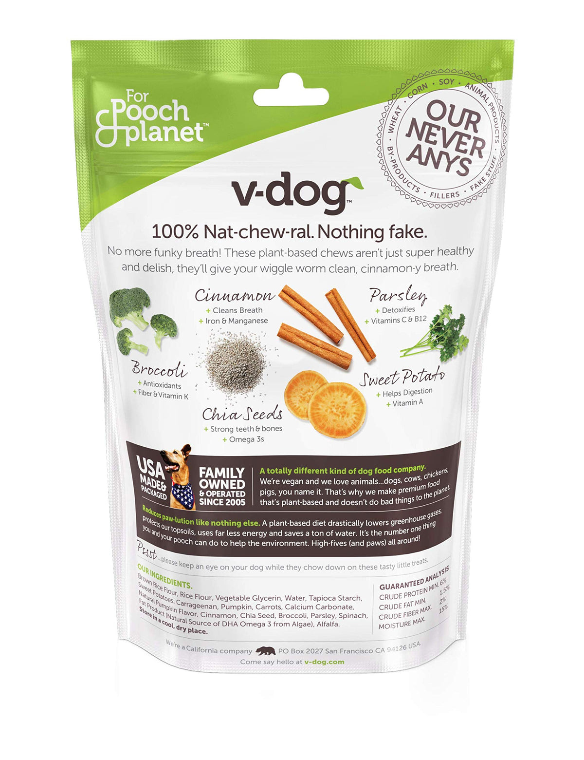 Vegan Dental Dog Bones 8 Ounces A8338